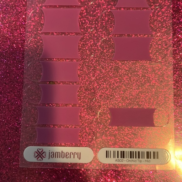 🔴2/$6 Jamberry orchid tip- mid (French) partial sheet nail wraps - Picture 2 of 2